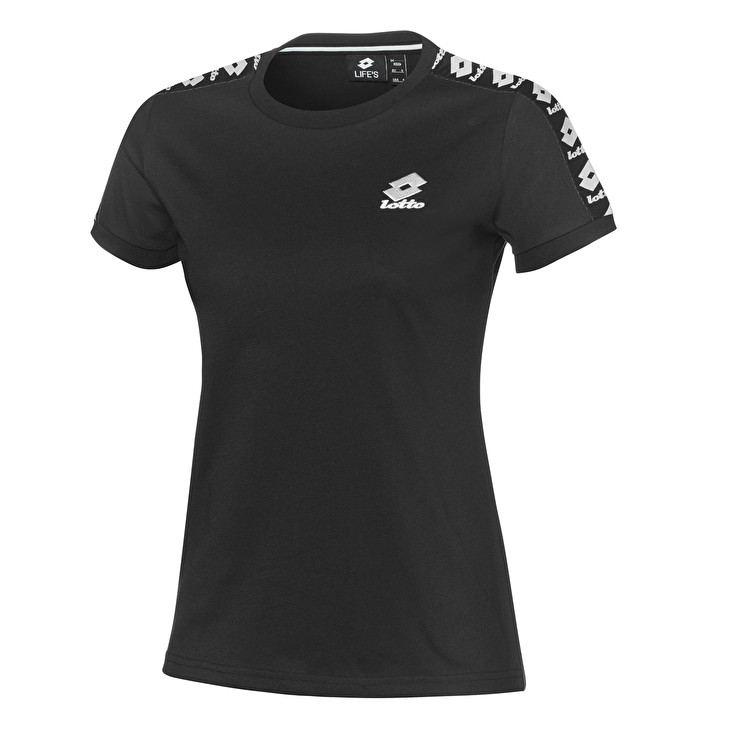 Lotto Athletica Classic Camisetas Mujer - Negras - Colombia MYQNLSZ-34